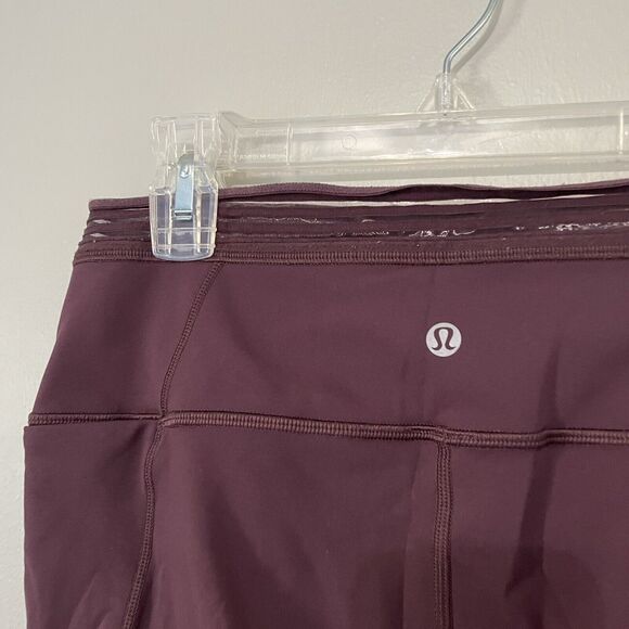 Lululemon Size 8 Purple Find Focus Mesh 7/8 Length Leggings Workout Athletic - Picture 5 of 8